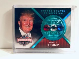Decision 2016 Donald Trump Political Gem Card Series 1 Rare Ice Blue G7