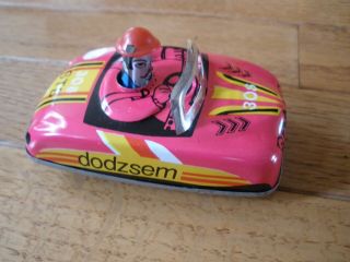 1988 Torpeauto Tin Toy Race Car & Box - Pink Dodzsem Stp 308