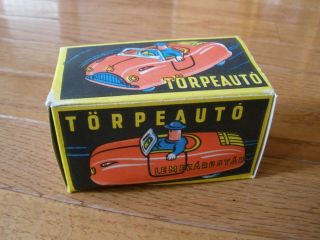 1988 TORPEAUTO TIN TOY RACE CAR & Box - Pink Dodzsem STP 308 2