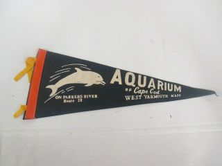 Vintage Pennant Souvenir - Aquarium Of Cape Cod - West Yarmouth,  Mass.