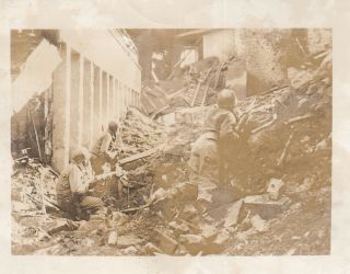 Wwii 4x5 Photo Us Army Infantry Fighting In Ruins City 1945 Germany 99