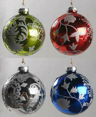 Set Of 4 Waterford Marquis Blown Glass Ornaments - Nib