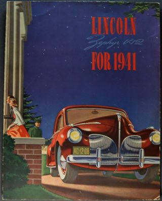 1941 Lincoln Zephyr Brochure Sedan Coupe Conv.  Continental 41