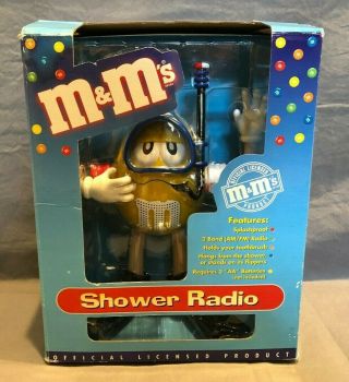M&m’s Yellow Scuba Diver Shower Radio With Toothbrush Holder -