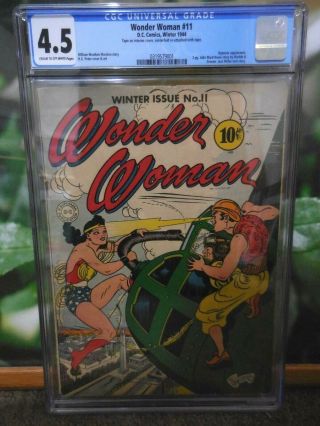 Wonder Woman 11 Cgc 4.  5 Golden Age Key First Appearance Of Hypnota