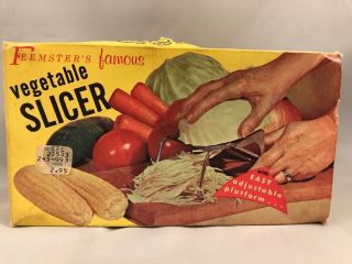 Nwb Vintage Feemster’s Famous Vegetable Slicer By M.  E.  Heuck Co.