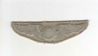 Ww 2 Us Army Air Force Cloth Observer 3 " Wings Patch Inv P378