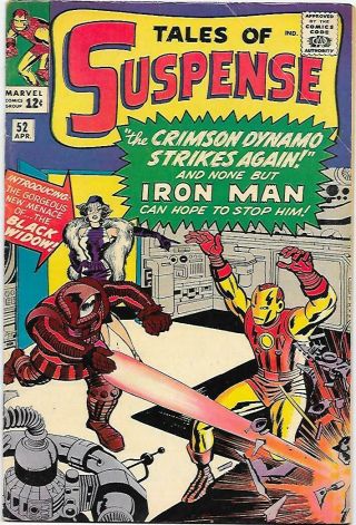 Tales Of Suspense 52,  Marvel 1964 Stan Lee / Don Heck 1st Black Widow Key Vg