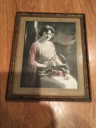 Victorian Early 1900’s Flapper Style Young Lady Picture Moonlight Reflections