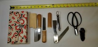 Japanese Vintage Bonsai Tools With Case