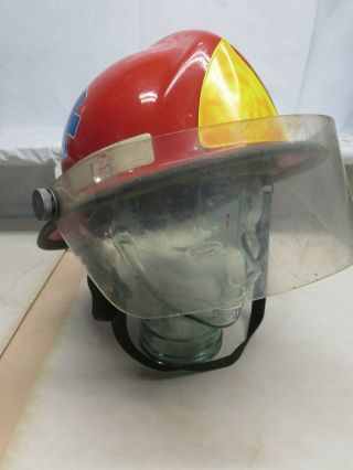 Cairns & Bros Red Fire Fighter Department Rescue Helmet