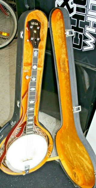 Vintage Vega 5 String Banjo 1967 Usa Made Pro Ii In Org.  Hardshell Case