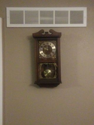 Vintage Centurion 35 Day Wind - Up Chiming Wall Clock With Key As - Is