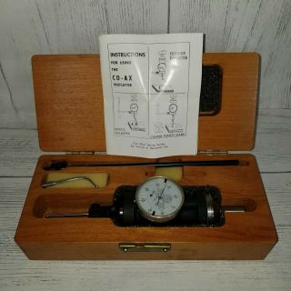 Vintage Blake Co Ax Indicator Machinist Tool Wood Case.  0005 Usa