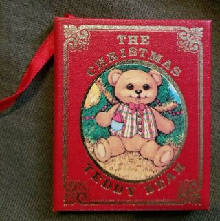 Kurt S.  Adler 3 " Mini Book " The Christmas Teddy Bear " 1984