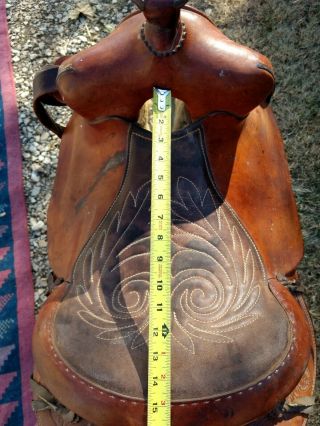 Vintage Fallis Balanced ride western saddle 2