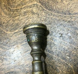 Vintage Brass CONN Military Taps Bugle Elkhart Ind w Gustat Model 2 Mouthpiece 2