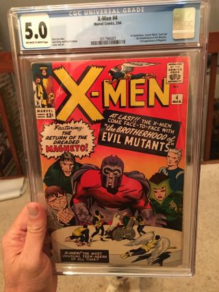 X - Men 4 Cgc 5.  0 Off White To White Pages 1st Quicksilver & Scarlet Witch