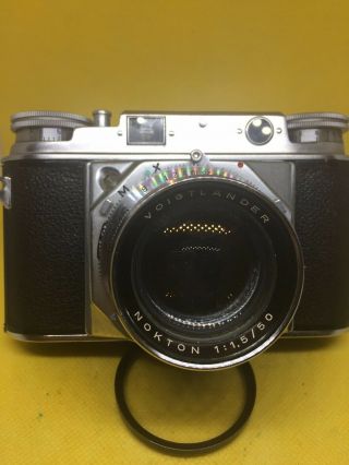 vintage Voigtlander Prominent camera with 50mm Nokton 1.  5 lens. 2