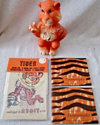 Esso Humble Oil Figural Tiger Bank With Decal Sheets Etc Near