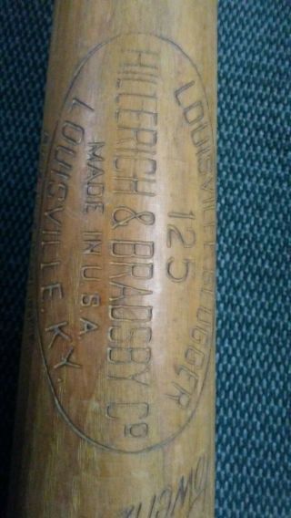 Vintage Louisville Slugger Henry Aaron Major League 35.  5 Inch Baseball Bat