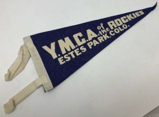Y.  M.  C.  A.  of the Rockies Estes Park Colorado Purple Pennant (12 x 5 in) CO YMCA 2