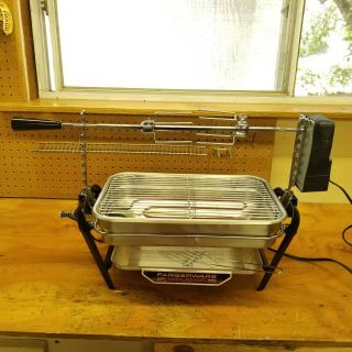 Vintage Classic Farberware Open Hearth Smokeless Broiler Grill Rotisserie 455n
