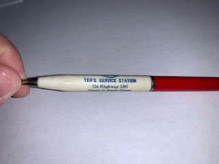 Mobil Oil Pegasus Advertising Pencil Ted’s Service Station Tipton Iowa Ph 65 2