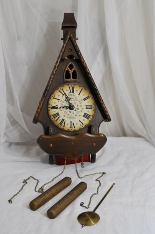 Vtg England Co Cathedral Regulator Wall Clock Hark What’s The Cry