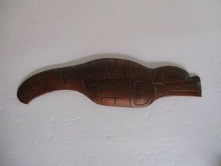 Carved Wooden Pacific Northwest Seal Totem Figure Signed Robert Guerrero