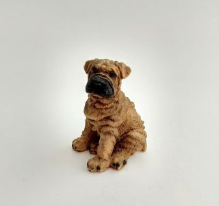 Castagna Mini Dog Figurine Shar Pei 364 Made In Italy Vintage 1988