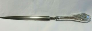 Antique Sterling Silver Handle 8 " Letter Opener Engraved Initial B