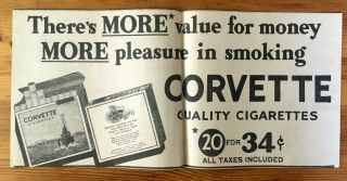 1944 Canada Ad Wwii Canadian Corvette Cigarettes Royal Canadian Navy Rcn