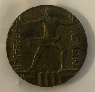 1933 Official Medal Medallion Coin Zettler Large 1833 - 1933 Century Of Progress
