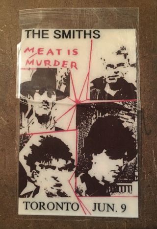 The Smiths Rare Meat Is Murder Tour Pass Toronto June 9th 1985