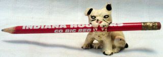 Vintage Cast Iron Bulldog Pencil Holder Paperweight Hubley ?? 1933 World 