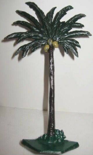 Old 1940s Metal Lead Florida Tropical Palm Tree For Landscape Or Garden Layout