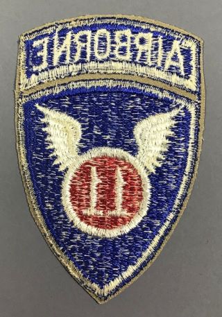 WWII Army 11th Airborne Division One Piece Patch Cut Edges No Glow 2