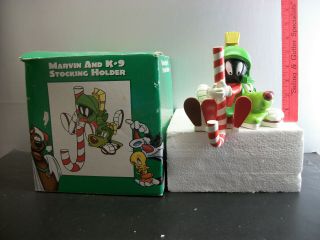 Vintage 1998 Warner Bros.  Marvin Martian And K - 9 Christmas Stocking Holder