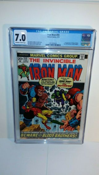 Iron Man 55 7.  0 Cgc 1st Thanos Avengers Endgame (now)