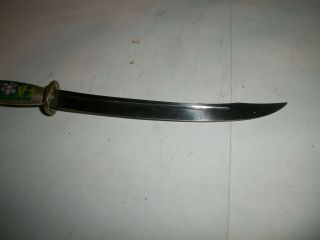 Vintage 6 inch Sword letter opener Oriental style sword silverplate handle 3
