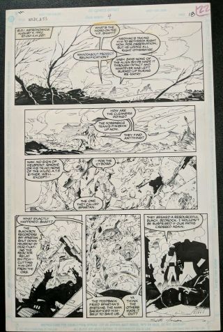Wildcats Jim Lee Artwork Issue 4 Page 22 Signed By Scott Williams