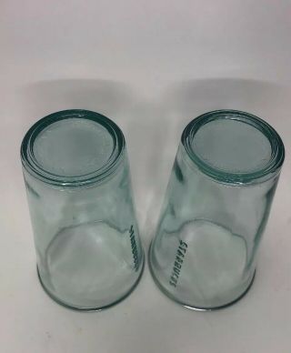 Starbucks Tumbler Green Glass Measuring Cup Made in Spain Set Of 2 3