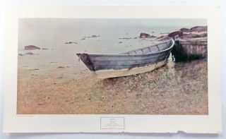 Vintage Vern Broe The Dory Nautical Boats Seascape Beach Print Lithograph Z80
