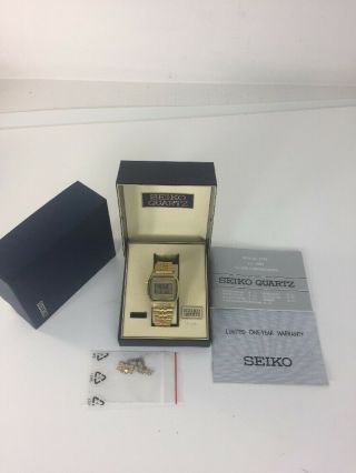 Vintage Seiko Gold Men’s Digital Lcd A904 Alarm Chronograph Watch Lc