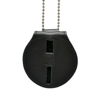 Cobra Tufskin Universal Round Belt Clip Badge Holder Leather Neck Chain Police