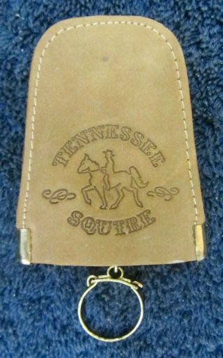 Vintage Jack Daniels Key Chain Tennessee Squires Suede Leather Holder Rare