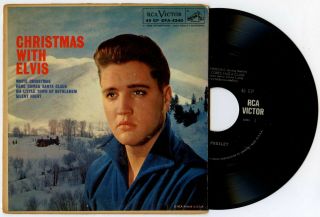 Elvis Presley Usa Epa - 4340 Christmas With Elvis 1965 Dog On Side Ep 15 Vg/vg
