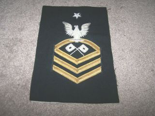 Post Wwii Us Navy,  Senior Chief Petty Officer,  Signalman,  Blue,  Bullion