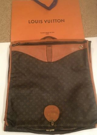 Vintage Louis Vuitton Monogram Folding Large Garment Luggage Bag Saks Fifth Ave